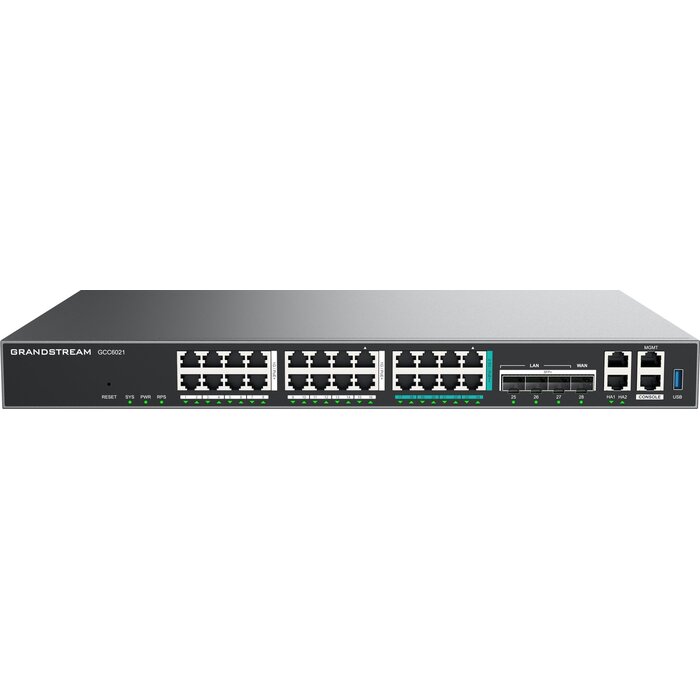 Grandstream Grandstream GCC6021 All-in-one Firewall, 24-Poorts PoE-Switch & IP PBX