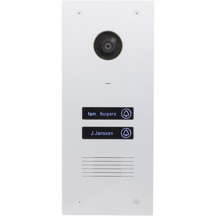 Robin Robin PRO SIP SV 2 HD Video Intercom Inbouw Zilver - 2 Toetsen