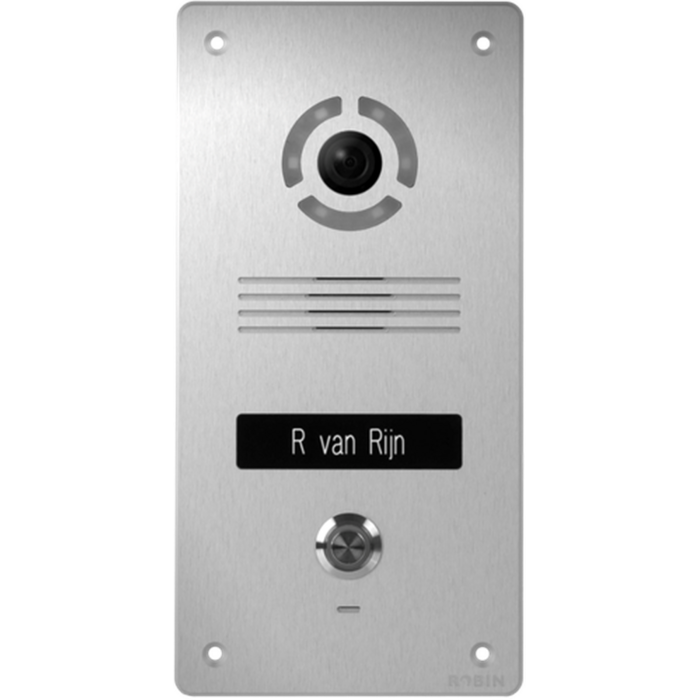 Robin Robin SlimLine SIP Video Intercom Inbouw Zilver - 1 Toets