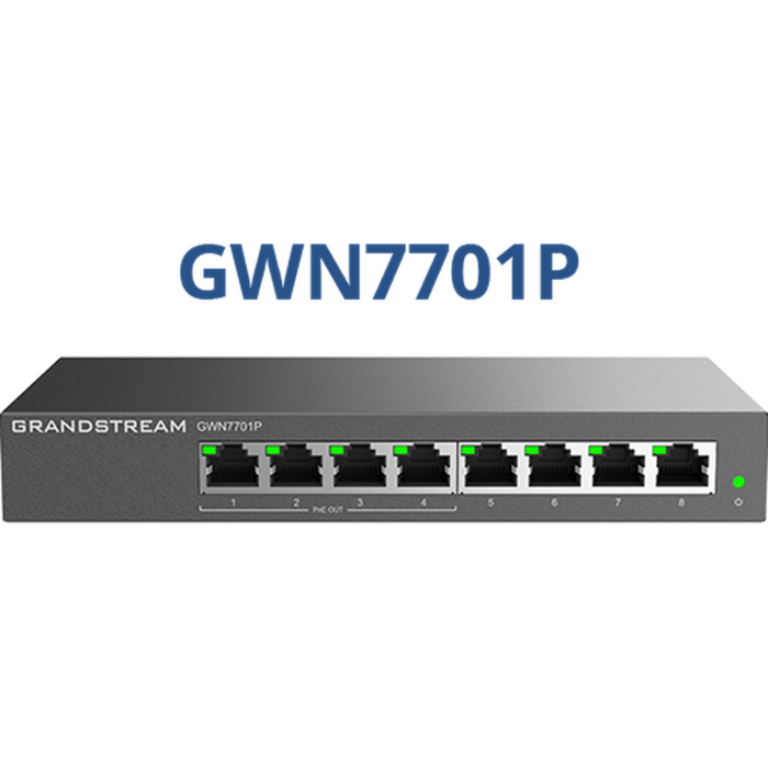 Grandstream Grandstream GWN7701P 8-Poorts Gigabit PoE+ Switch (60W)