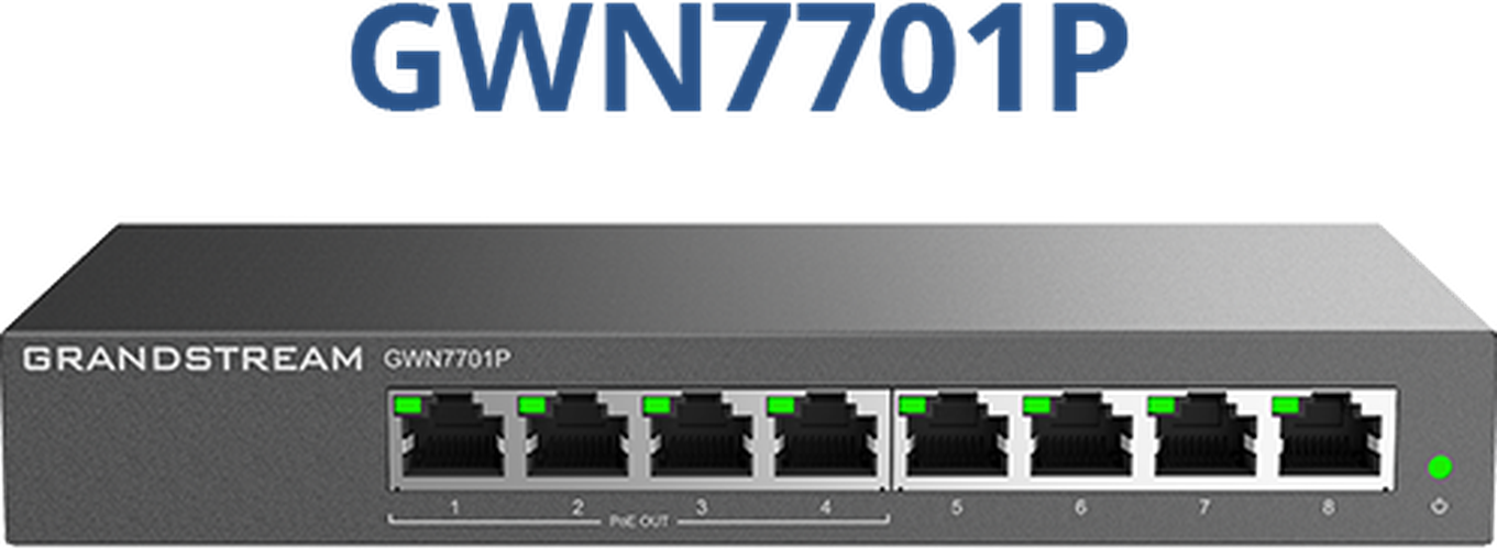 Grandstream Grandstream GWN7701P 8-Poorts Gigabit PoE+ Switch (60W)