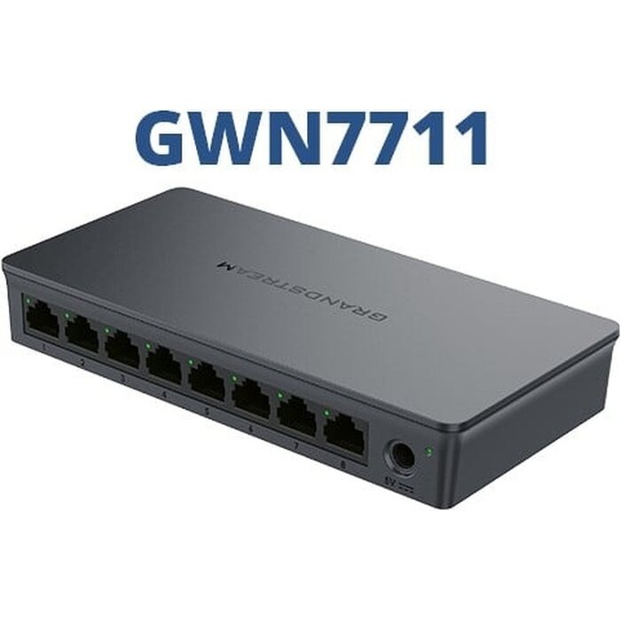 Grandstream Grandstream GWN7711 8-Poort Layer 2 Lite Gigabit Switch met 60W PoE+