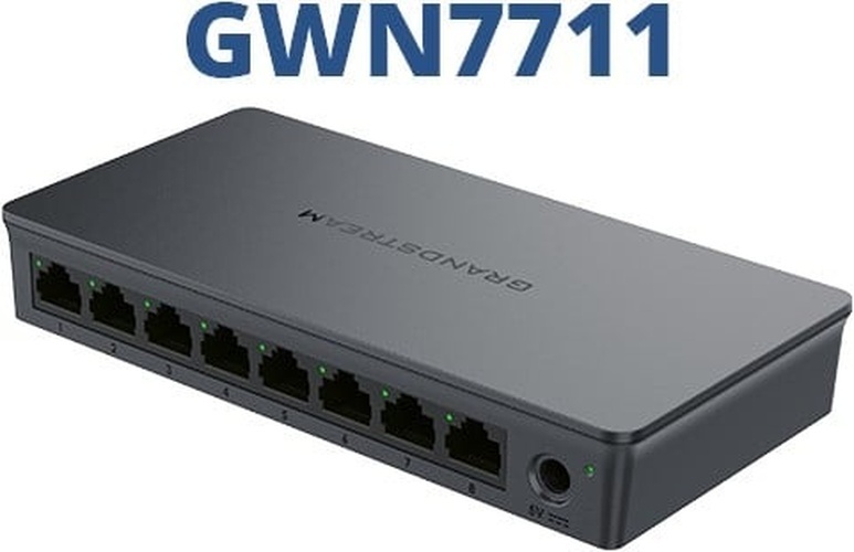 Grandstream Grandstream GWN7711 8-Poort Layer 2 Lite Gigabit Switch met 60W PoE+