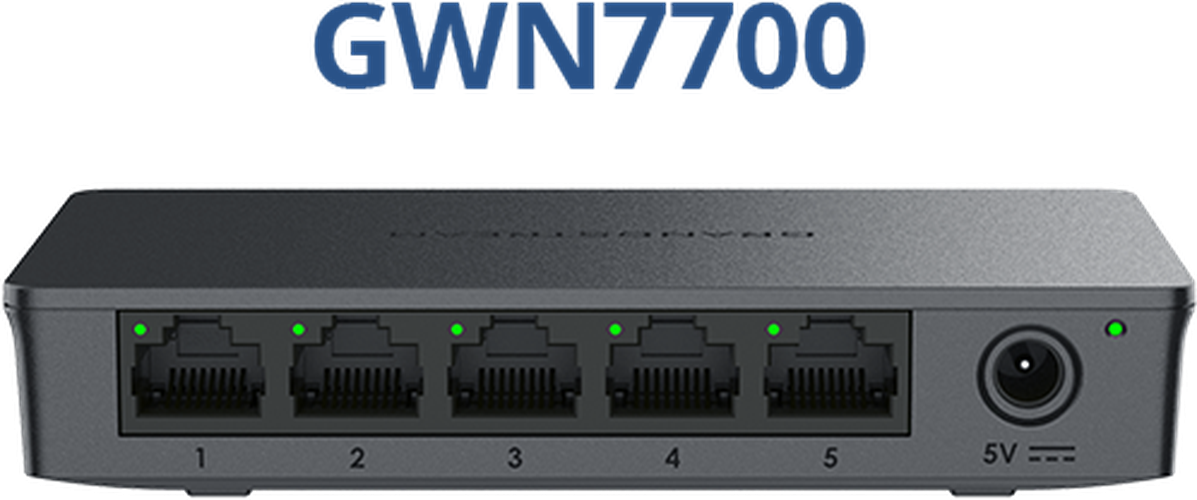 Grandstream Grandstream GWN7700 5-Poorts Gigabit Switch - Metalen Behuizing