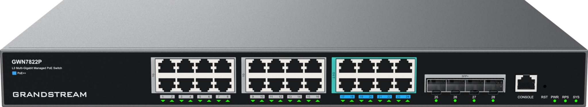 Grandstream Grandstream GWN7822P Layer 3 Multi-Gigabit Managed PoE+ Switch