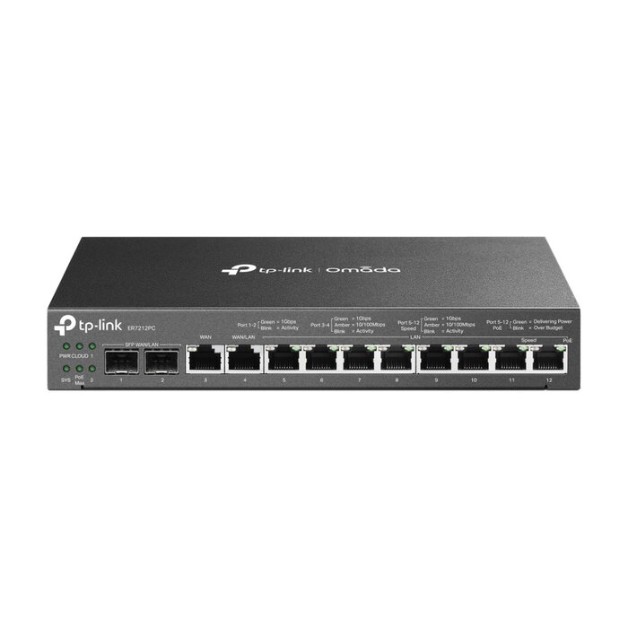 TP-Link TP-Link Omada ER7212PC 3-in-1 Gigabit VPN Router met PoE+ Switch en Controller