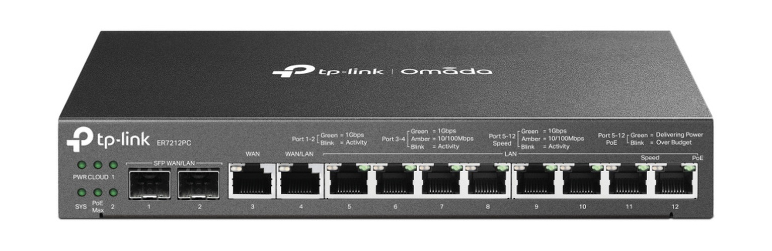 TP-Link TP-Link Omada ER7212PC 3-in-1 Gigabit VPN Router met PoE+ Switch en Controller