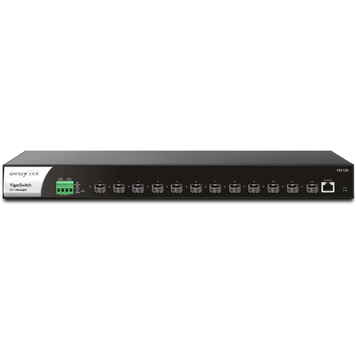 Draytek DrayTek VigorSwitch FX2120 - 12-Poorts 10G SFP+ Managed Switch