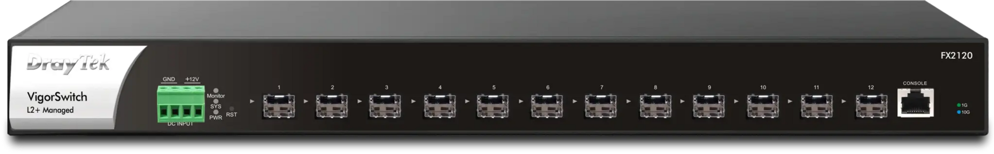 Draytek DrayTek VigorSwitch FX2120 - 12-Poorts 10G SFP+ Managed Switch