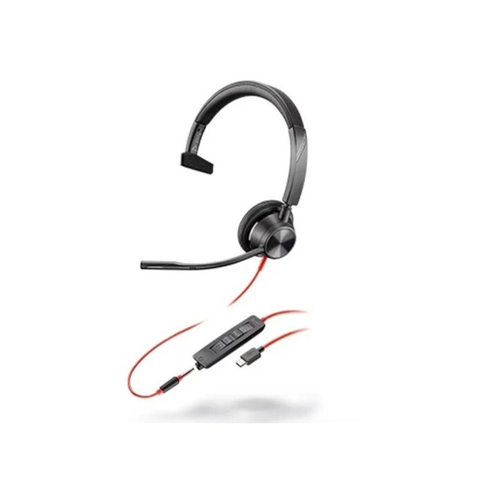Poly Poly Blackwire C3315-M Enkeloors Headset - USB-C & 3.5mm - Microsoft Teams