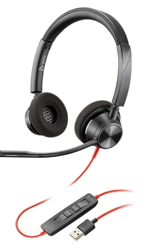 HP-Poly-Plantronics Poly Blackwire 3320 Stereo Headset USB-A (213934-01)