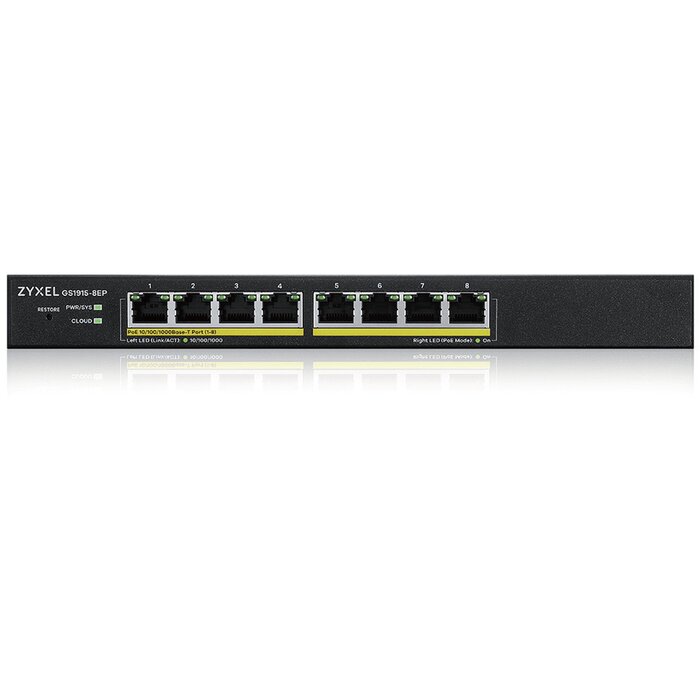 Zyxel Zyxel GS1915-8EP 8-Poorts PoE+ Switch - GS1915-8EP-EU0101F