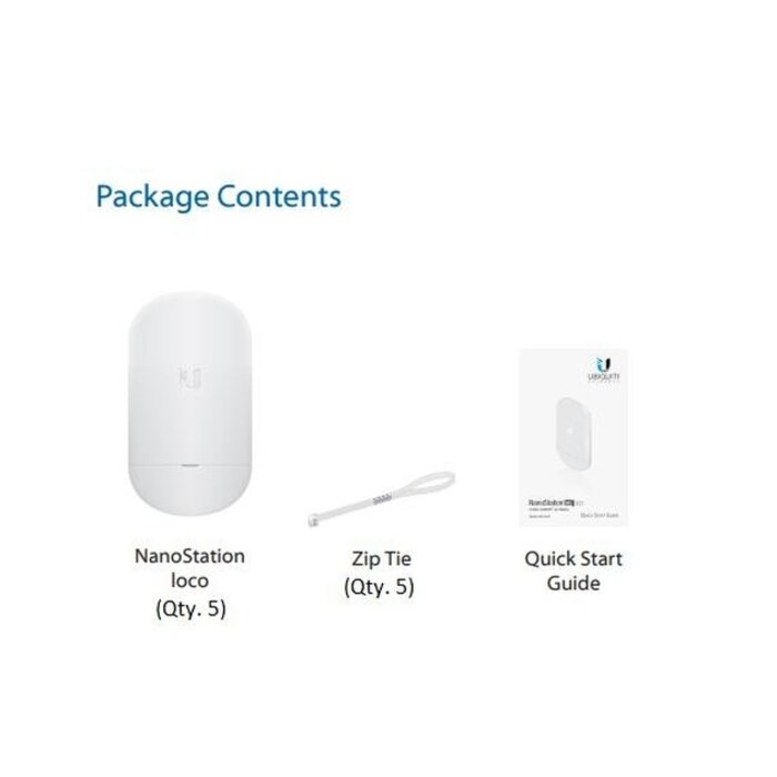 Ubiquiti Ubiquiti NanoStation 5AC Loco (5-pack) - 5 GHz Draadloze CPE