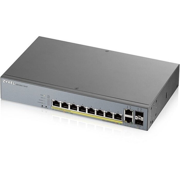 Zyxel Zyxel GS1350-12HP 12-Poorts Managed PoE+ Surveillance Switch - 130W