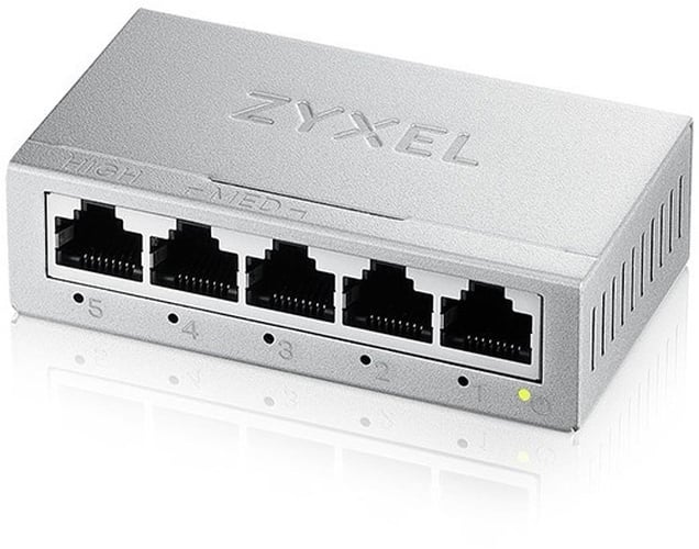 Zyxel Zyxel GS-105B v5 5-Poorts Gigabit Desktop Switch - Metalen Behuizing met QoS