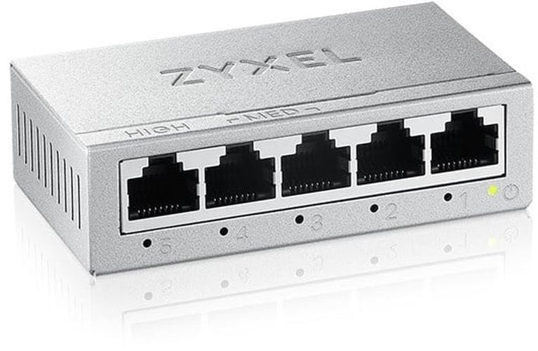 Zyxel Zyxel GS-105B v5 5-Poorts Gigabit Desktop Switch - Metalen Behuizing met QoS