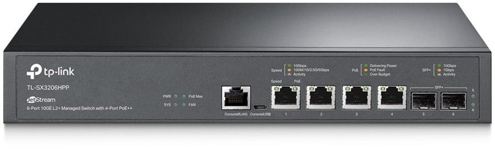 TP-Link TP-Link Omada SX3206HPP 10G L2+ Managed Switch - 4x 10G PoE++ poorten & 2x 10G SFP+ uplinks