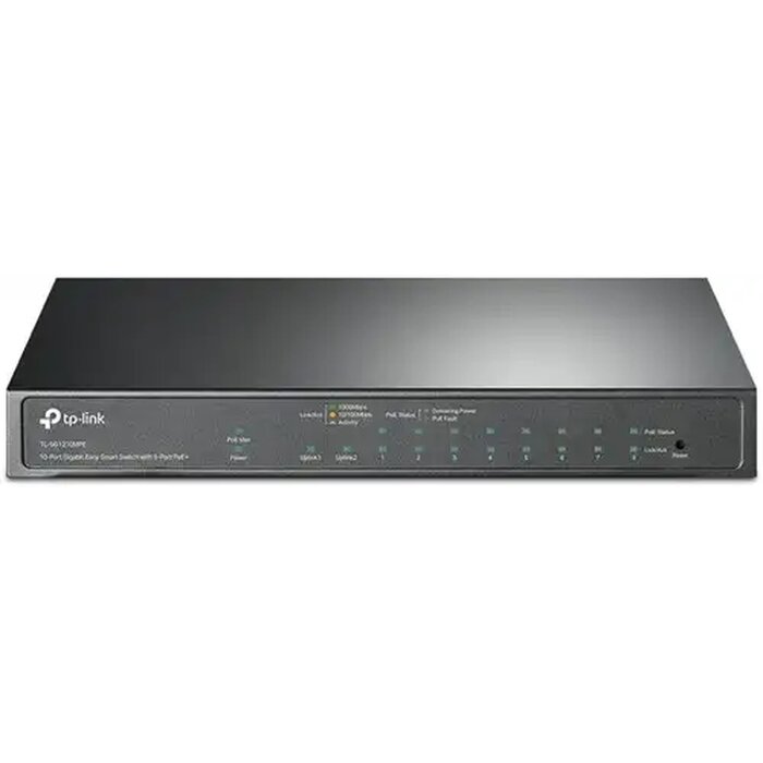 TP-Link TP-Link TL-SG1210MPE 10-Poorts Gigabit Easy Smart Switch - 8x PoE+ (123W) & SFP