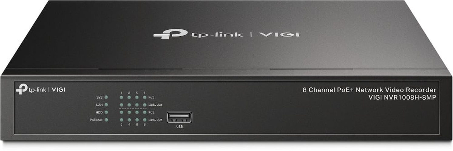 TP-Link TP-Link VIGI NVR1008H-8MP 8-Kanaals 4K NVR met 8x PoE+