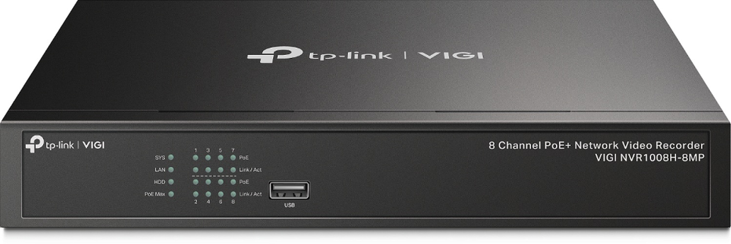 TP-Link TP-Link VIGI NVR1008H-8MP 8-Kanaals 4K NVR met 8x PoE+