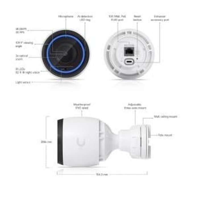 Ubiquiti Ubiquiti UniFi Protect G5 Pro 4K IP Camera met 3x Optische Zoom