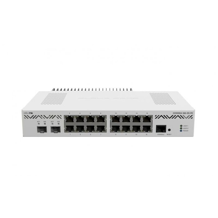 Mikrotik MikroTik CCR2004-16G-2S+ Router (16x GbE, 2x 10G SFP+, Dual PSU)