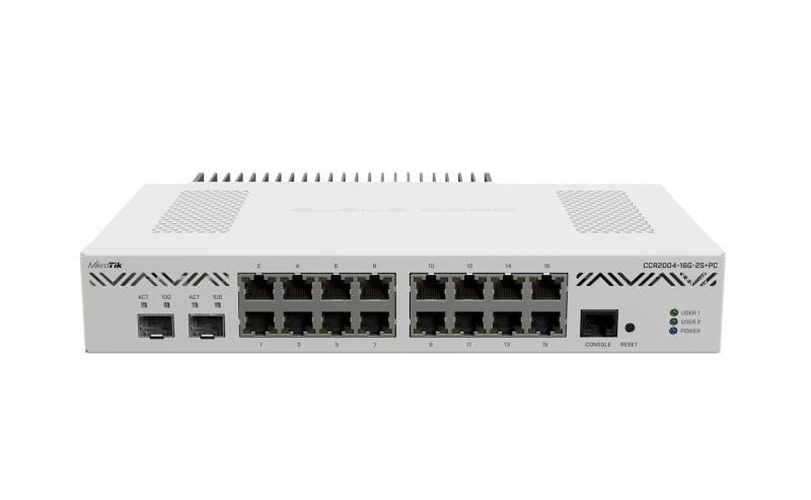 Mikrotik MikroTik CCR2004-16G-2S+ Router (16x GbE, 2x 10G SFP+, Dual PSU)