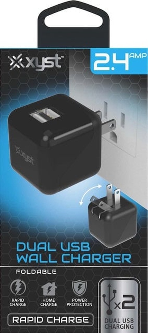 Quick & Easy Quick & Easy USB Muuroplader 2.4A Dual Port - 5-Pack Zwart