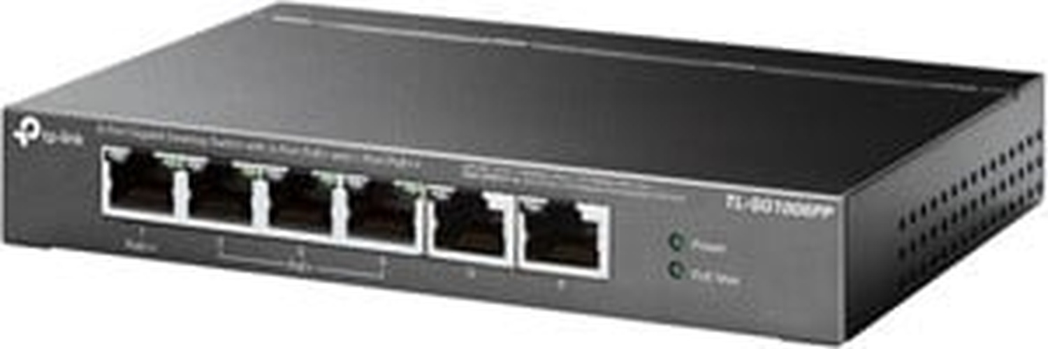 TP-Link TP-Link TL-SG1006PP 6-Poorts Gigabit Switch (1x PoE++, 3x PoE+, 64W)