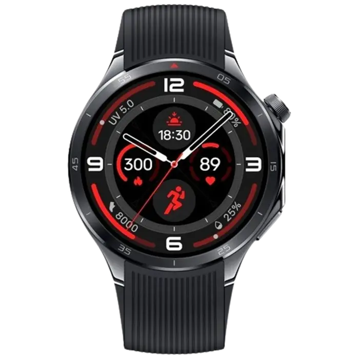 OnePlus OnePlus Watch 3 Smartwatch Zwart (Zwarte Rubberen Band)