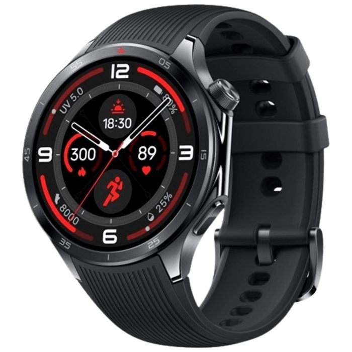 OnePlus OnePlus Watch 3 Smartwatch Zwart (Zwarte Rubberen Band)