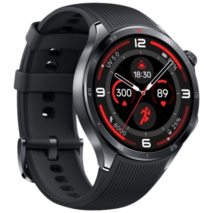 OnePlus OnePlus Watch 3 Smartwatch Zwart (Zwarte Rubberen Band)