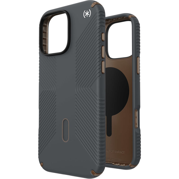 Speck Speck Presidio2 Grip + ClickLock Apple iPhone 16 Pro Max Hoesje Charcoal Grey