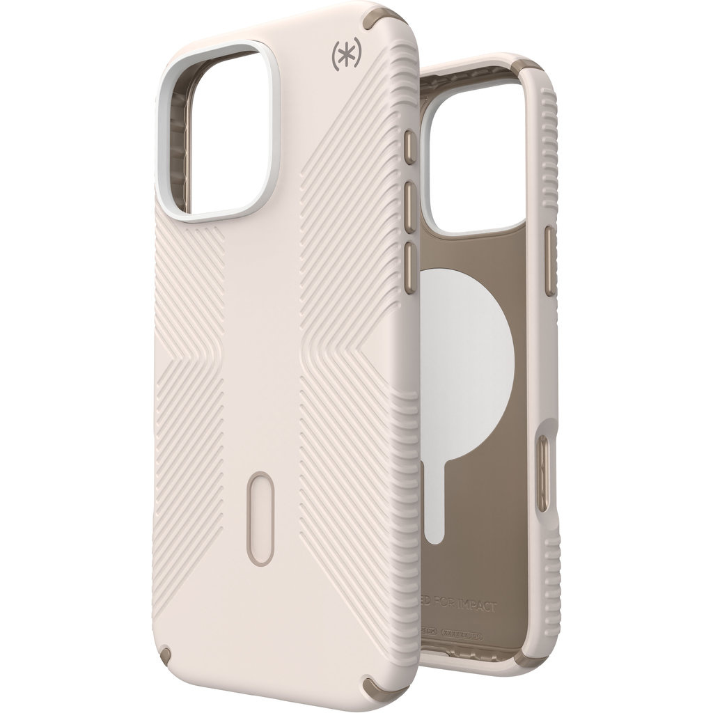 Speck Speck Presidio2 Grip + ClickLock Case voor iPhone 16 Pro Max - Bleached Bone