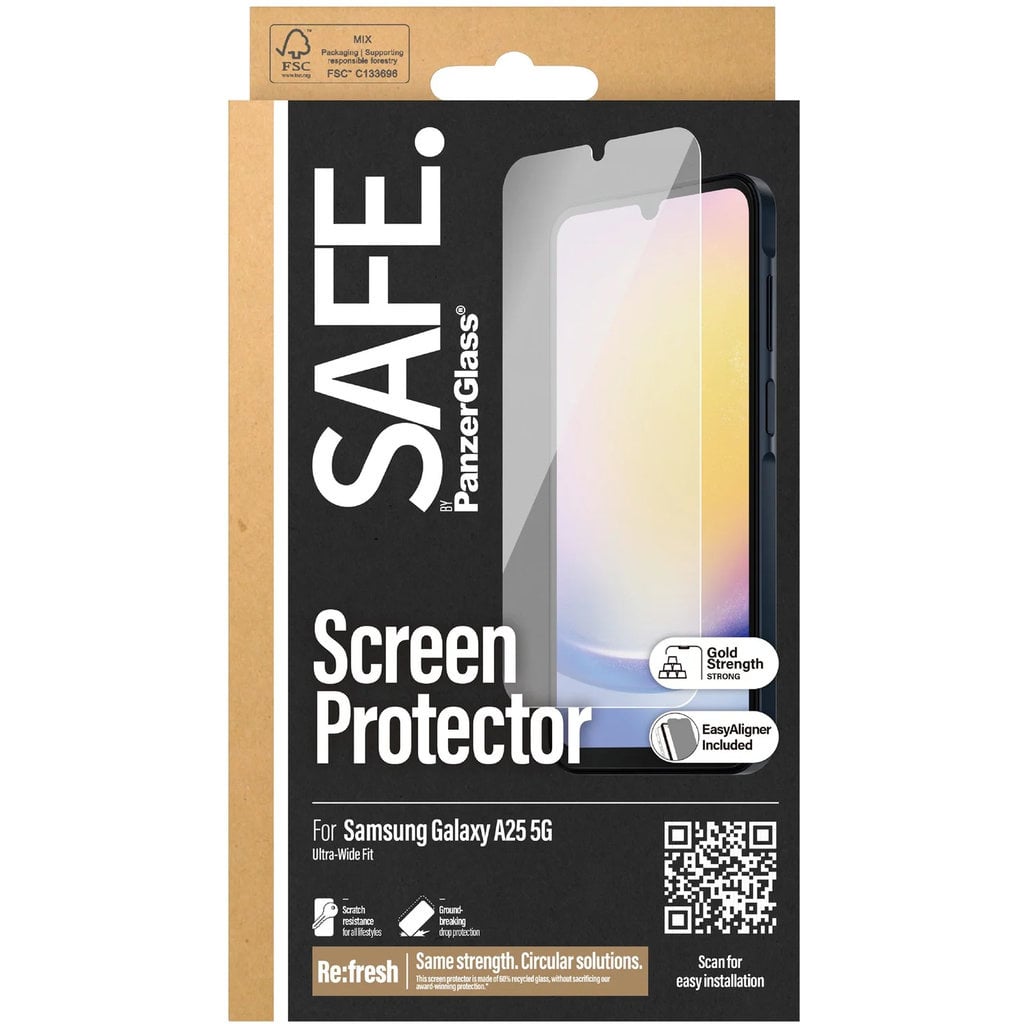 SAFE by PanzerGlass SAFE by PanzerGlass Samsung Galaxy A25 5G Screen Protector - Ultra-Wide Fit