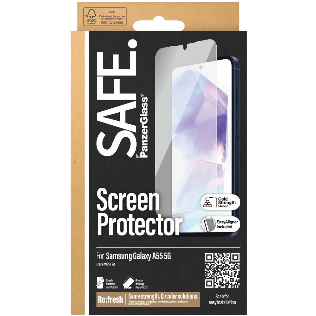 SAFE by PanzerGlass SAFE by PanzerGlass Samsung Galaxy A55 5G Screenprotector Ultra-Wide Fit