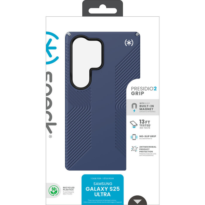 Speck Speck Presidio2 Grip + Magnet Hoesje voor Samsung Galaxy S25 Ultra - Coastal Blue