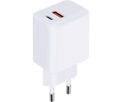 Mobiparts Mobiparts Thuislader Dual USB-C / USB-A 30W Wit (Bulk)