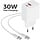 Mobiparts Wall Charger 30W Dual USB-C/USB-A + USB-C Kabel - Wit