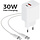 Mobiparts 30W Dual Thuislader USB-C/USB-A met Lightning Kabel - Wit