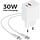 Mobiparts Wall Charger 30W Dual USB-C/USB-A met Lightning Kabel - Wit