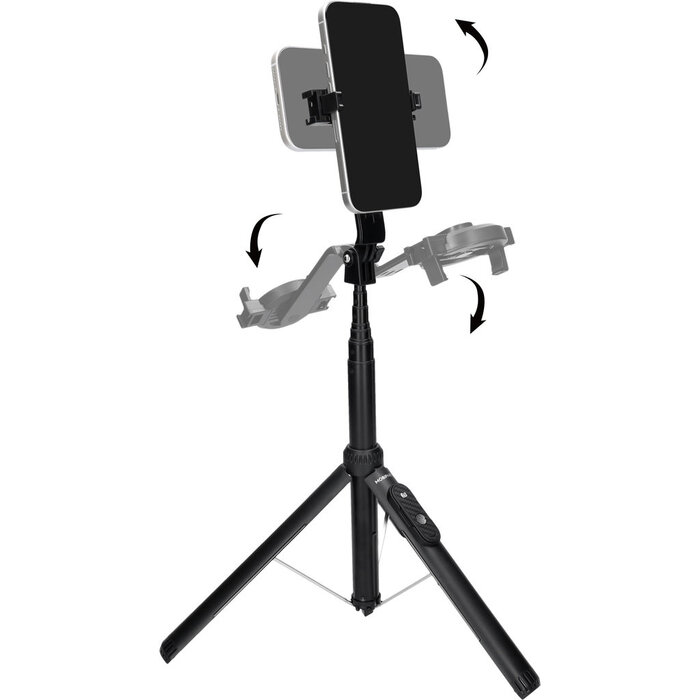 Mobiparts Mobiparts Selfie Stick met TriPod en MagSafe Zwart - Promo 5+1 Pack