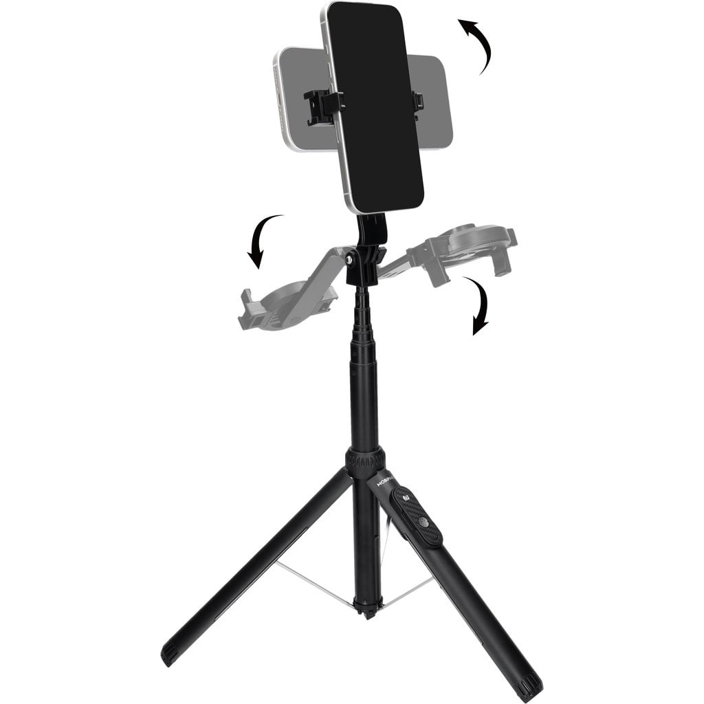 Mobiparts Mobiparts Selfie Stick met TriPod en MagSafe Zwart - Promo 5+1 Pack