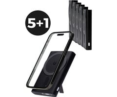 Mobiparts Mobiparts MagSafe Powerbank 5.000 mAh 15W met Stand (5+1 Bundel)