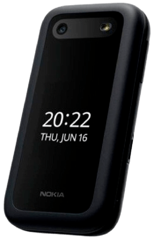 HMD HMD 2660 Flip Zwart - 4G Klaptelefoon met Dubbel Scherm