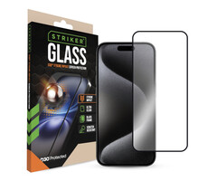 Striker Striker D3O Xtreme Impact Glass Screen Protector - Black Frame - Apple iPhone 15 Pro