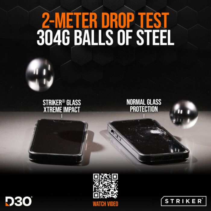 Striker Striker D3O Xtreme Impact Screen Protector - iPhone 14 Pro / 15 / 16