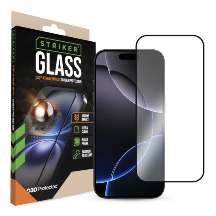 Striker Striker D3O Xtreme Impact Glass Screen Protector - iPhone 16 Pro Max