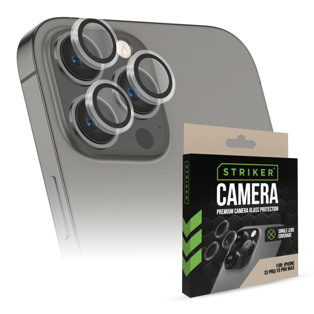 Striker Striker Single Lens Glass Camera Protector - iPhone 13 Pro / 13 Pro Max
