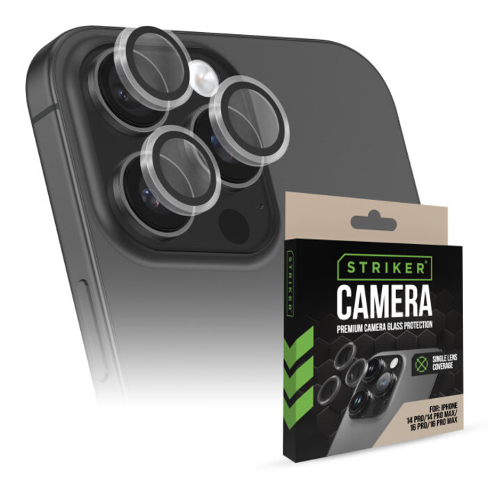 Striker Striker Single Lens Camera Protector - iPhone 14/16 Pro (Max) - Transparant